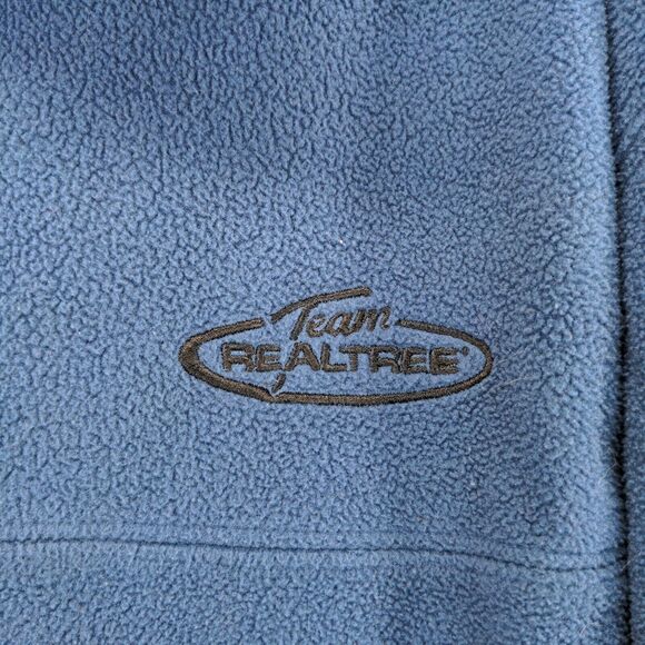 Team RealTree Mens Full Zip Fleece Jacket Blue Large Outdoors Hunting Logo - Picture 4 of 13